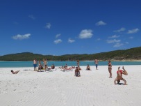 Playing on Whitehaven Beach